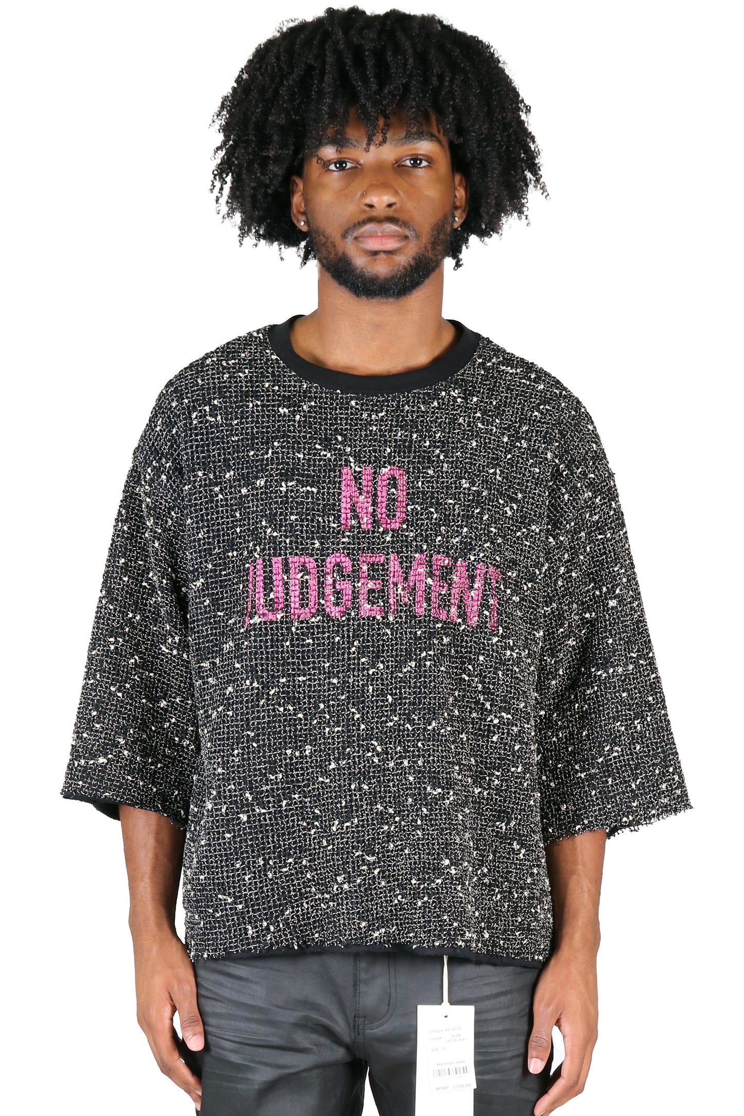 DIVINE S/N Jersey 3/4 Sleeve Crop Top Tee