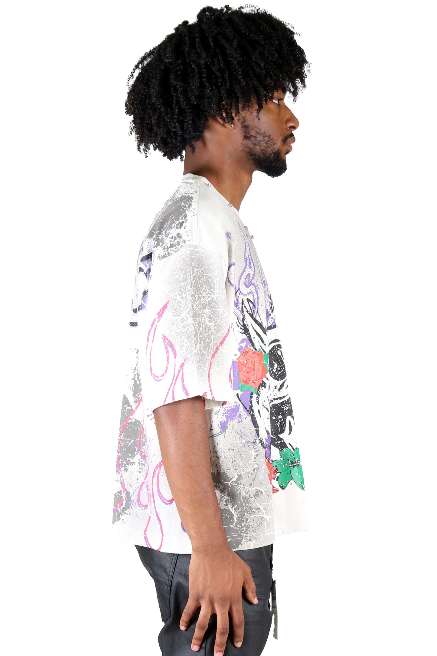 BERYL S/N Jersey 3/4 Sleeve Crop Top Tee