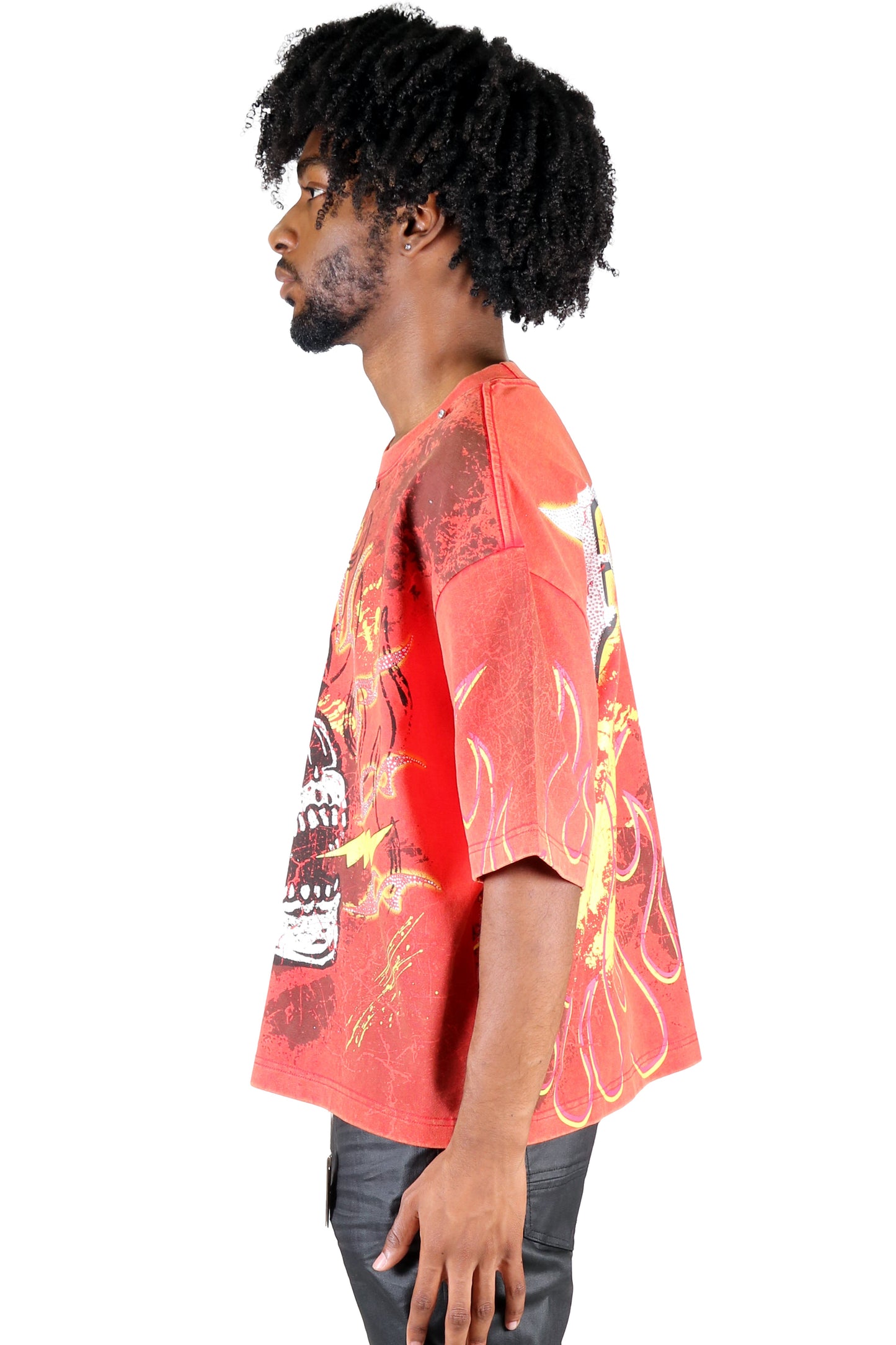 CALCITE S/N Jersey 3/4 Sleeve Crop Top Tee
