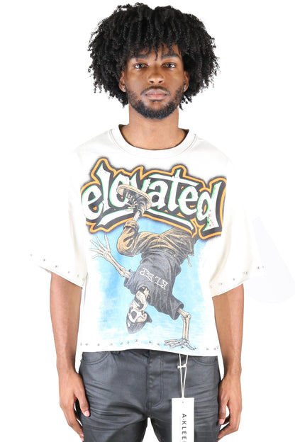 ALAN S/N Jersey 3/4 Sleeve Crop Top Tee
