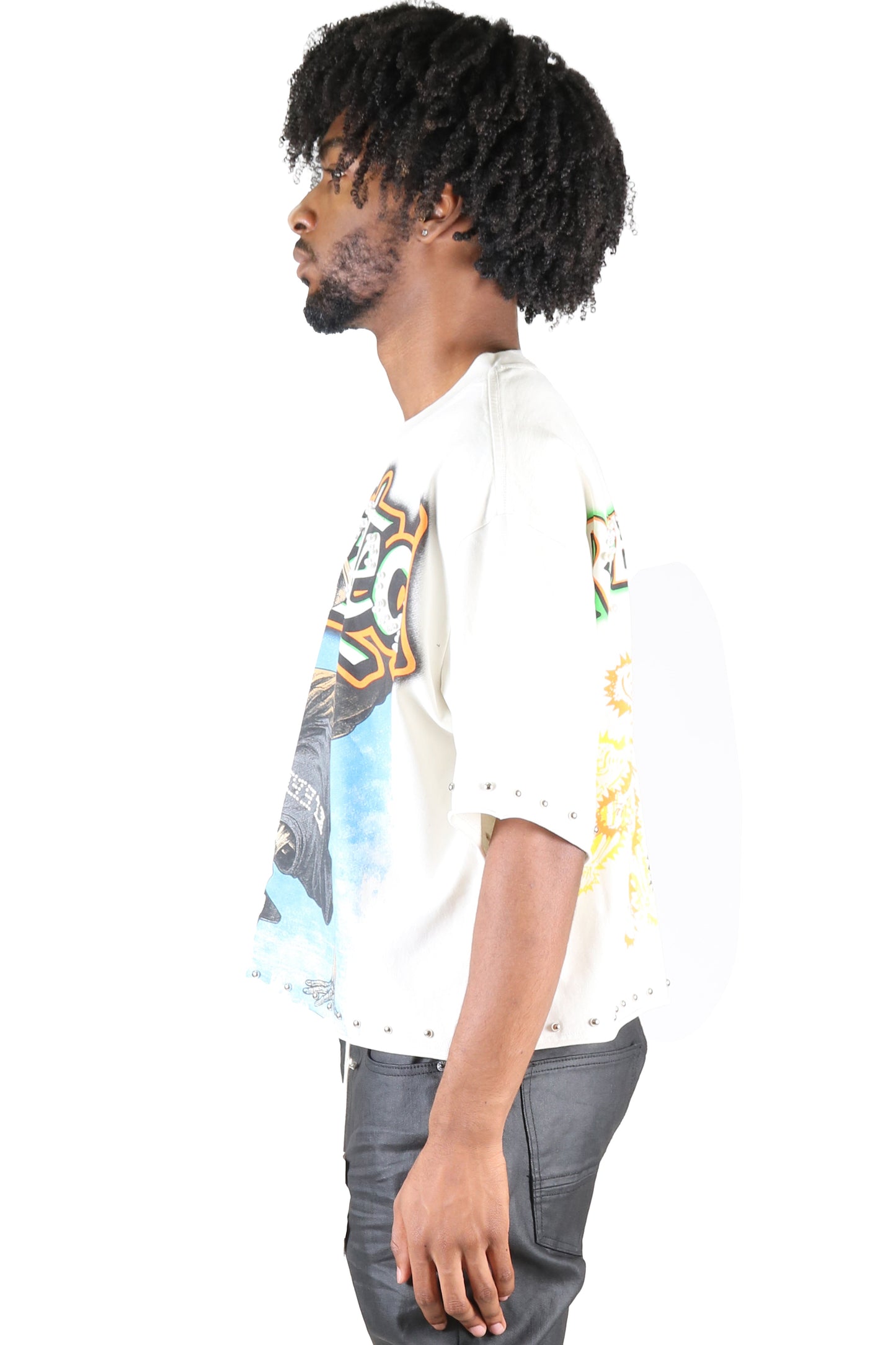 ALAN S/N Jersey 3/4 Sleeve Crop Top Tee