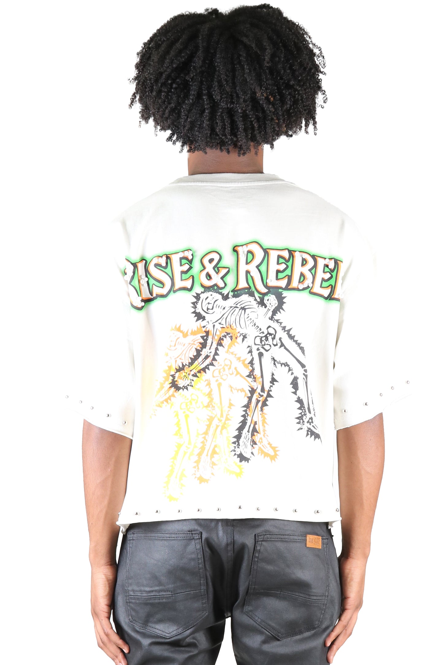 ALAN S/N Jersey 3/4 Sleeve Crop Top Tee