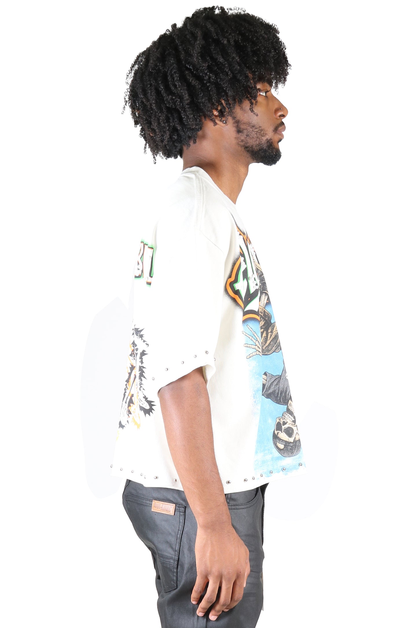 ALAN S/N Jersey 3/4 Sleeve Crop Top Tee