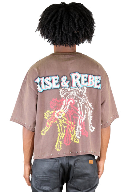CENSIUS S/N Jersey 3/4 Sleeve Crop Top Tee