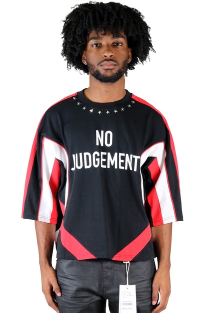 LARITA S/N Jersey 3/4 Sleeve Crop Top Tee