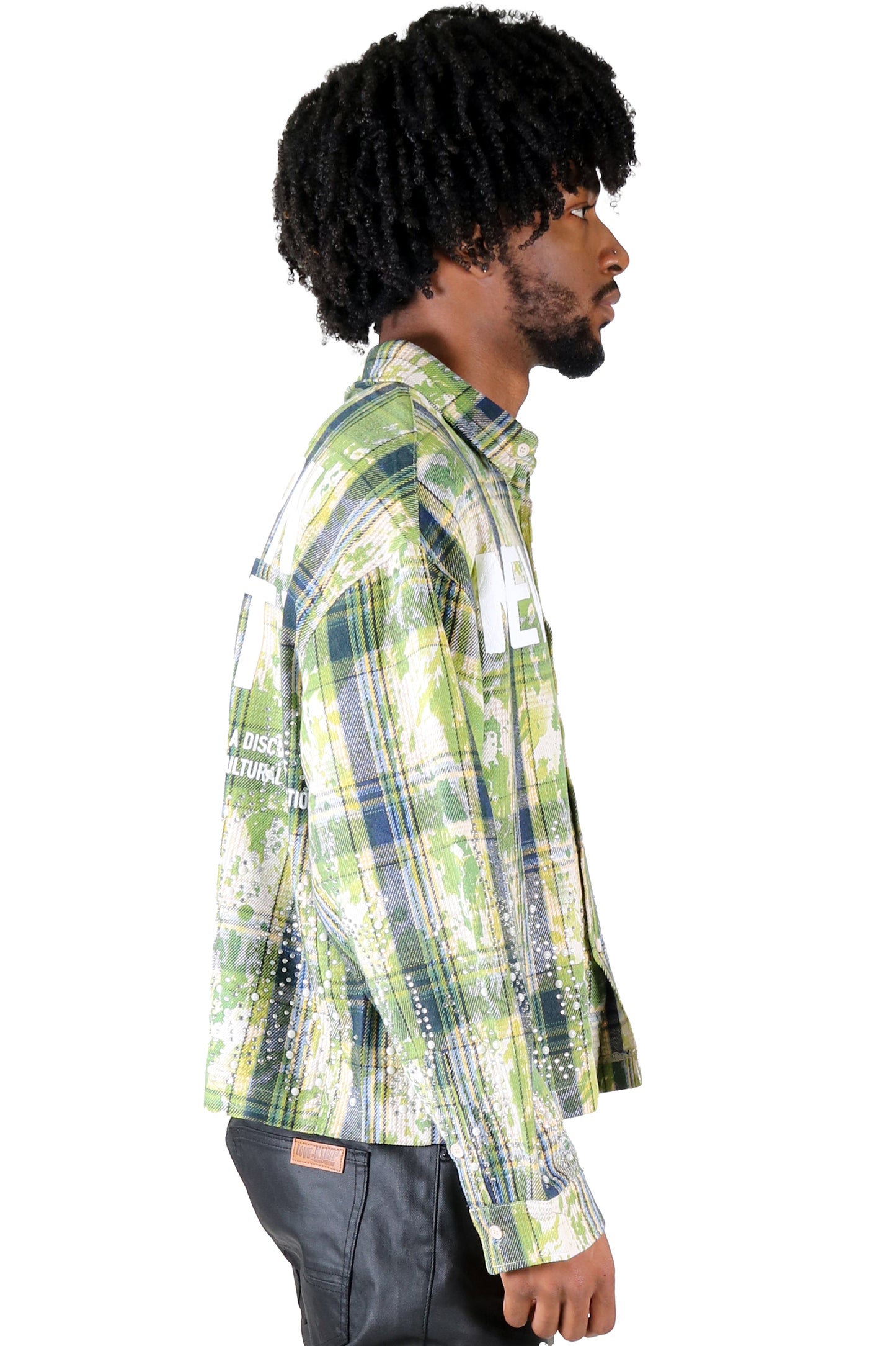 QUARTZ Heavy Flannel Crop Top Button Down Shirt