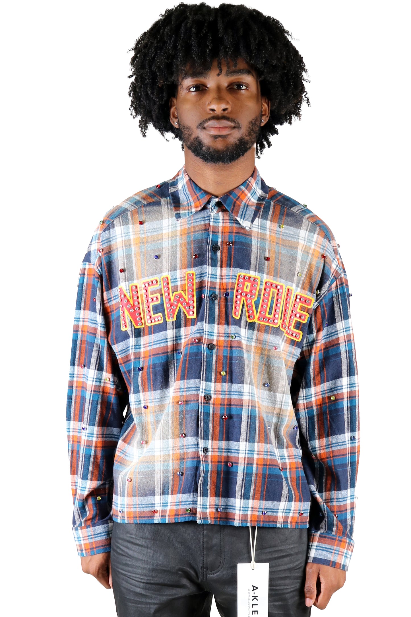 SUIFU Long Sleeve Washed Flannel Crop Top Button Down Shirt
