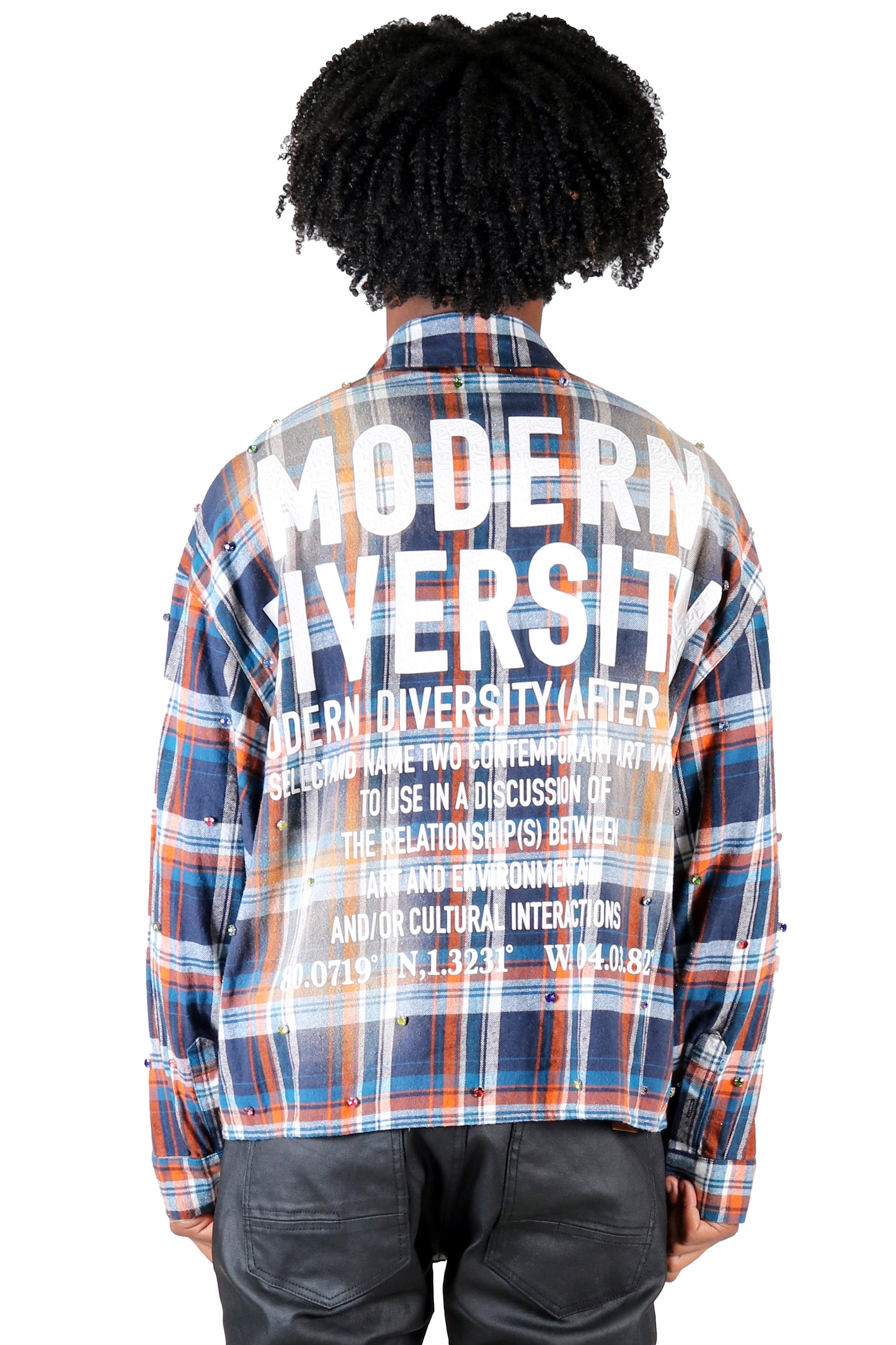 SUIFU Long Sleeve Washed Flannel Crop Top Button Down Shirt