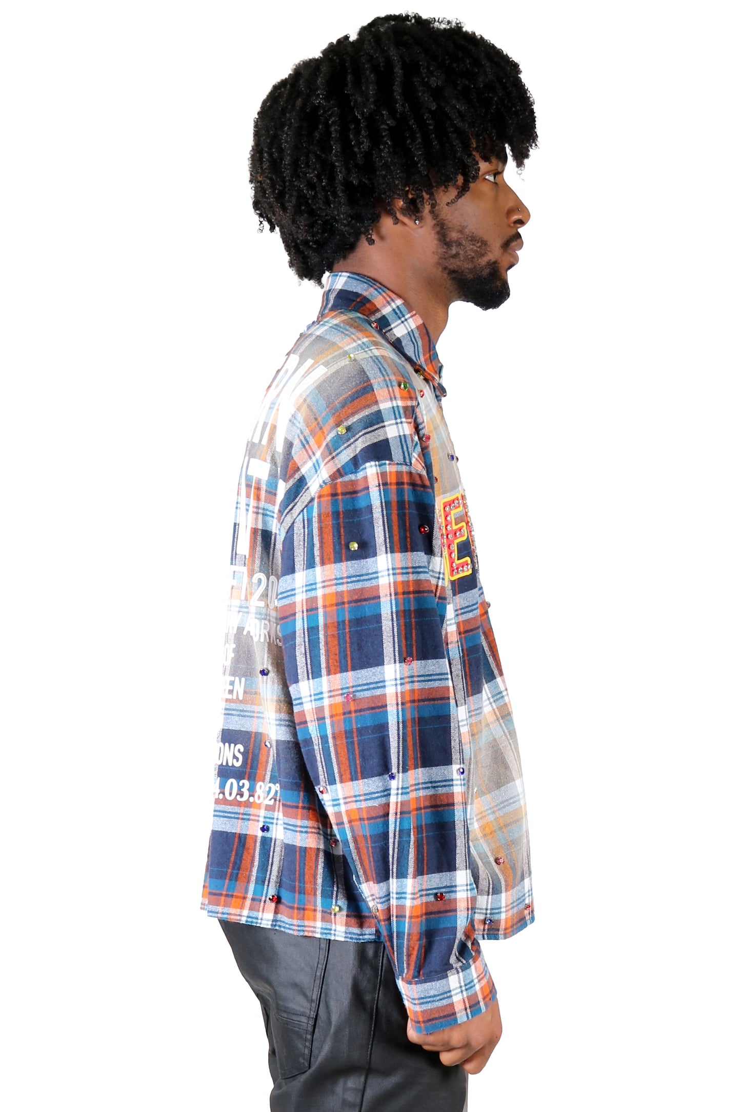 SUIFU Long Sleeve Washed Flannel Crop Top Button Down Shirt