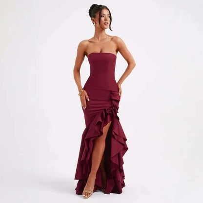 Sultry Elegance Off-Shoulder Maxi