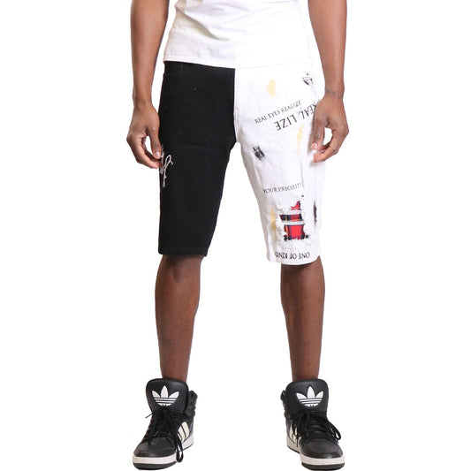 Pristine Premium Washed Skinny Half and Half Twill Short Pants