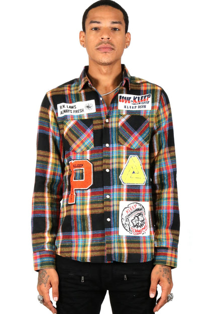 MIKADO Men's premium flannel button down shirt