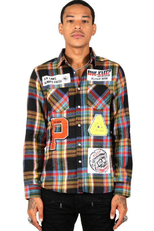 MIKADO Men's premium flannel button down shirt