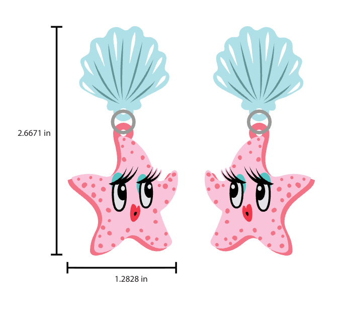 Starfish Starlet Earrings by Miss Fluff x Lipstick & Chrome